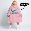 JUST HATE US – SUPER BOWL – PINK – CUSTOM NAME – LOS ANGELES CHARGERS – CAN-AM - OODIE BLANKET HOODIE