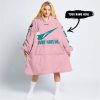 JUST HATE US – SUPER BOWL – PINK – CUSTOM NAME – MIAMI DOLPHINS – CAN-AM - OODIE BLANKET HOODIE