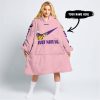 JUST HATE US – SUPER BOWL – PINK – CUSTOM NAME – MINNESOTA VIKINGS – CAN-AM - OODIE BLANKET HOODIE