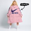 JUST HATE US – SUPER BOWL – PINK – CUSTOM NAME – NEW YORK GIANTS – CAN-AM - OODIE BLANKET HOODIE