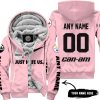 JUST HATE US – SUPER BOWL – PINK – CUSTOM NAME – PITTSBURGH STEELERS – CAN-AM - FLEECE ZIP HOODIE