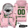 JUST HATE US – SUPER BOWL – PINK – CUSTOM NAME – PHILADELPHIA EAGLES 1987 – CAN-AM - FLEECE ZIP HOODIE