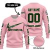 JUST HATE US – SUPER BOWL – PINK – CUSTOM NAME – PHILADELPHIA EAGLES 1987 – CAN-AM - SWEATER UGLY