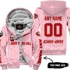 JUST HATE US – SUPER BOWL – PINK – CUSTOM NAME – SAN FRANCISCO 49ERS – CAN-AM - FLEECE ZIP HOODIE