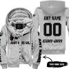 JUST HATE US – SUPER BOWL – GREY – CUSTOM NAME – ATLANTA FALCONS – CAN-AM - FLEECE ZIP HOODIE
