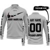 JUST HATE US – SUPER BOWL – GREY – CUSTOM NAME – ATLANTA FALCONS – CAN-AM - LONG SLEEVE POLO SHIRT