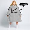 JUST HATE US – SUPER BOWL – GREY – CUSTOM NAME – ATLANTA FALCONS – CAN-AM - OODIE BLANKET HOODIE
