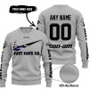 JUST HATE US – SUPER BOWL – GREY – CUSTOM NAME – BALTIMORE RAVENS – CAN-AM - SWEATER UGLY