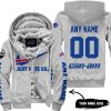 JUST HATE US – SUPER BOWL – GREY – CUSTOM NAME – BUFFALO BILLS – CAN-AM - FLEECE ZIP HOODIE