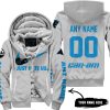JUST HATE US – SUPER BOWL – GREY – CUSTOM NAME – CAROLINA PANTHERS – CAN-AM - FLEECE ZIP HOODIE