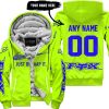 JUST BRAAAP IT – CUSTOM NAME RACING – FOX RACING – BLUE - FLEECE ZIP HOODIE