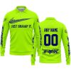 JUST BRAAAP IT – CUSTOM NAME RACING – FOX RACING – NAVY - LONG SLEEVE POLO SHIRT