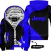 Premium - Custom Name - Jeep - Blue - Fleece Zip Hoodie