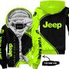 Premium - Custom Name - Jeep - Neon - Fleece Zip Hoodie