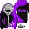 Premium - Custom Name - Jeep - Purple - Fleece Zip Hoodie
