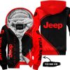 Premium - Custom Name - Jeep - Red - Fleece Zip Hoodie