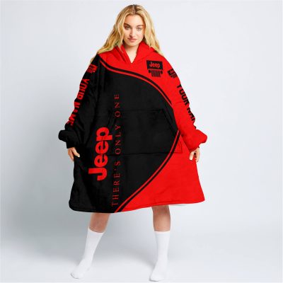 Premium - Custom Name - Jeep - Red - Oodie Blanket