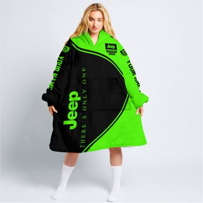 Premium - Custom Name - Jeep - Vivid Green - Oodie Blanket