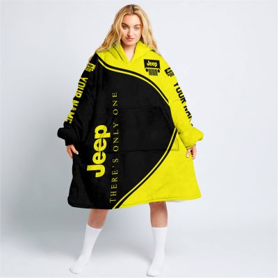 Premium - Custom Name - Jeep - Yellow - Oodie Blanket
