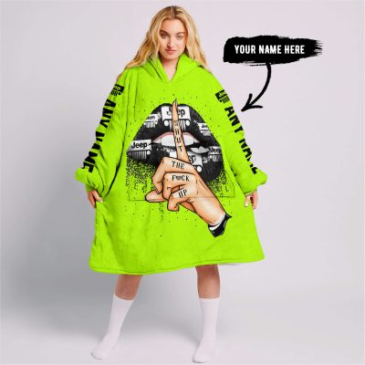 Shut The Fnck Up – Custom Name Jeep – Neon - Oodie Blanket