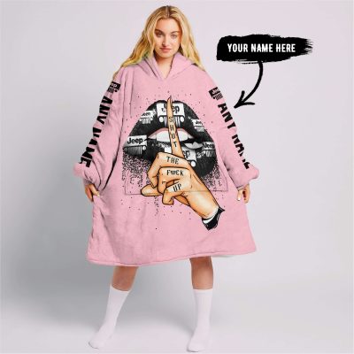 Shut The Fnck Up – Custom Name Jeep – Pink - Oodie Blanket