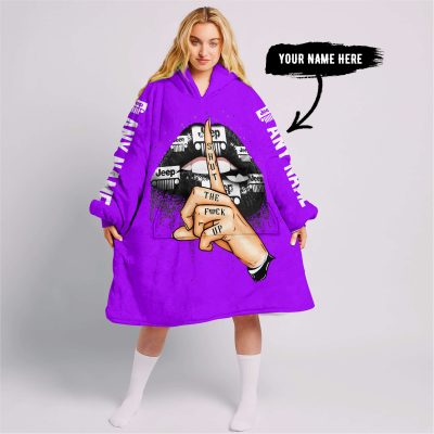 Shut The Fnck Up – Custom Name Jeep – Purple - Oodie Blanket