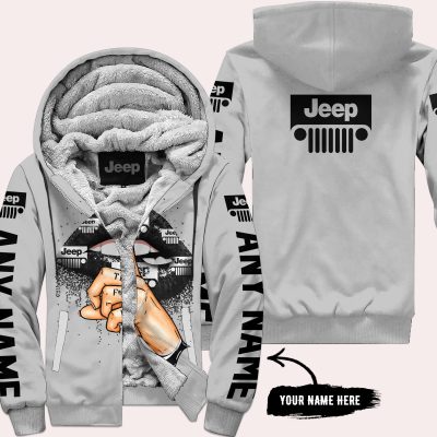 Shut The Fnck Up – Custom Name Jeep – Silver - Fleece Zip Hoodie