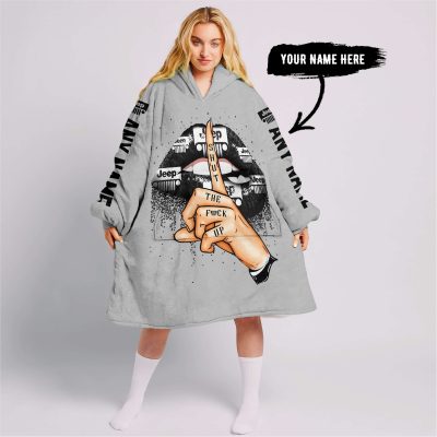 Shut The Fnck Up – Custom Name Jeep – Silver - Oodie Blanket