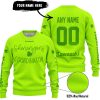SHENANIGANS COORDINATOR - CUSTOM NAME RACING - KAWASAKI - GREEN - SWEATER UGLY