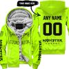 SHENANIGANS COORDINATOR - CUSTOM NAME RACING - MONSTER ENERGY - BLACK - FLEECE ZIP HOODIE