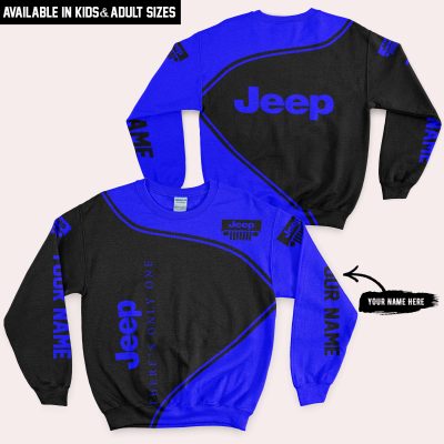 Premium - Custom Name - Jeep - Blue - Sweatshirt