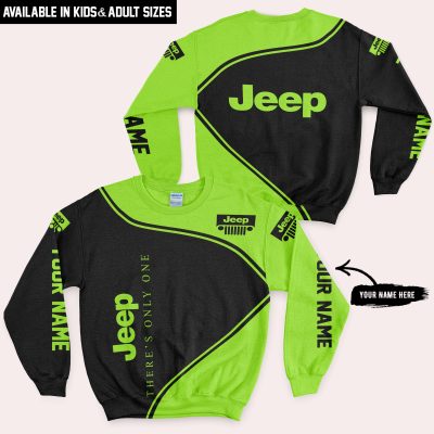 Premium - Custom Name - Jeep - Green - Sweatshirt