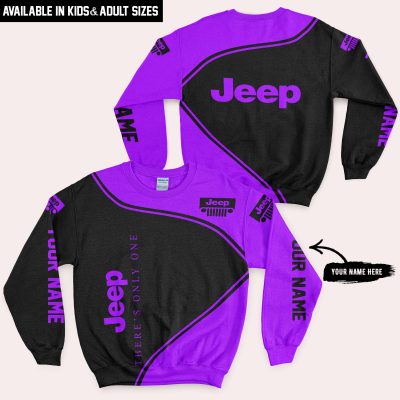 Premium - Custom Name - Jeep - Purple - Sweatshirt