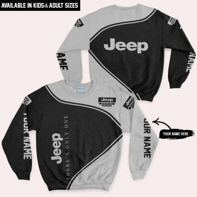 Premium - Custom Name - Jeep - Silver - Sweatshirt
