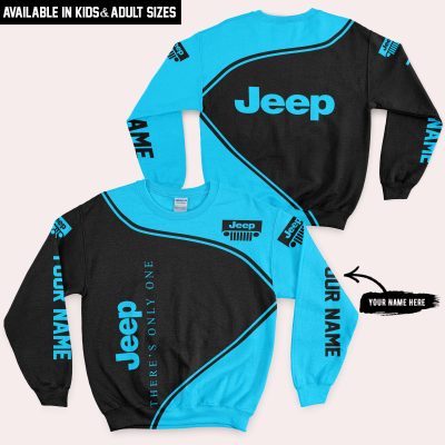 Premium - Custom Name - Jeep - Sky Blue - Sweatshirt