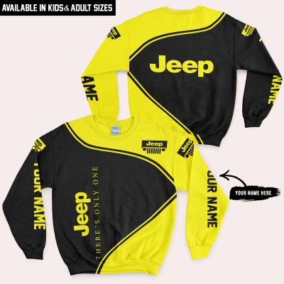 Premium - Custom Name - Jeep - Yellow - Sweatshirt