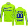 JUST BRAAAP IT – CUSTOM NAME RACING – FOX RACING – BLUE - LONG SLEEVE POLO SHIRT