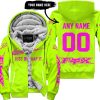 JUST BRAAAP IT – CUSTOM NAME RACING – FOX RACING – VIVID PINK - FLEECE ZIP HOODIE
