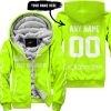 JUST BRAAAP IT – CUSTOM NAME RACING – ALPINESTARS – WHITE - FLEECE ZIP HOODIE