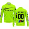 JUST BRAAAP IT – CUSTOM NAME RACING – BMW – BLACK - LONG SLEEVE POLO SHIRT