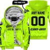 JUST BRAAAP IT – CUSTOM NAME RACING – CAN-AM – BLACK -  FLEECE ZIP HOODIE