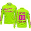 JUST BRAAAP IT – CUSTOM NAME RACING – CAN-AM – VIVID PINK- LONG SLEEVE POLO SHIRT