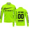 JUST BRAAAP IT – CUSTOM NAME RACING – DUCATI – BLACK - LONG SLEEVE POLO SHIRT