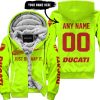 JUST BRAAAP IT – CUSTOM NAME RACING – DUCATI – RED - FLEECE ZIP HOODIE
