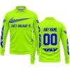 JUST BRAAAP IT – CUSTOM NAME RACING – FLY RACING – BLUE - LONG SLEEVE POLO SHIRT