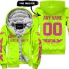JUST BRAAAP IT – CUSTOM NAME RACING – FLY RACING – BRIGHT PINK  - FLEECE ZIP HOODIE