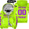JUST BRAAAP IT – CUSTOM NAME RACING – FLY RACING – PURPLE - FLEECE ZIP HOODIE