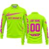 JUST BRAAAP IT – CUSTOM NAME RACING – FLY RACING – VIVID PINK - LONG SLEEVE POLO SHIRT