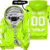 JUST BRAAAP IT – CUSTOM NAME RACING – FLY RACING – WHITE - FLEECE ZIP HOODIE