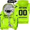 JUST BRAAAP IT – CUSTOM NAME RACING – HONDA – BLACK - FLEECE ZIP HOODIE